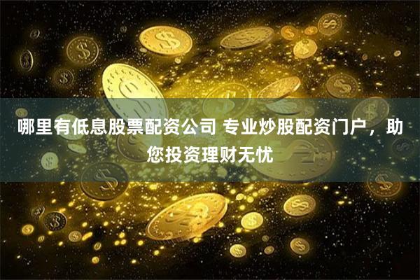 哪里有低息股票配资公司 专业炒股配资门户，助您投资理财无忧
